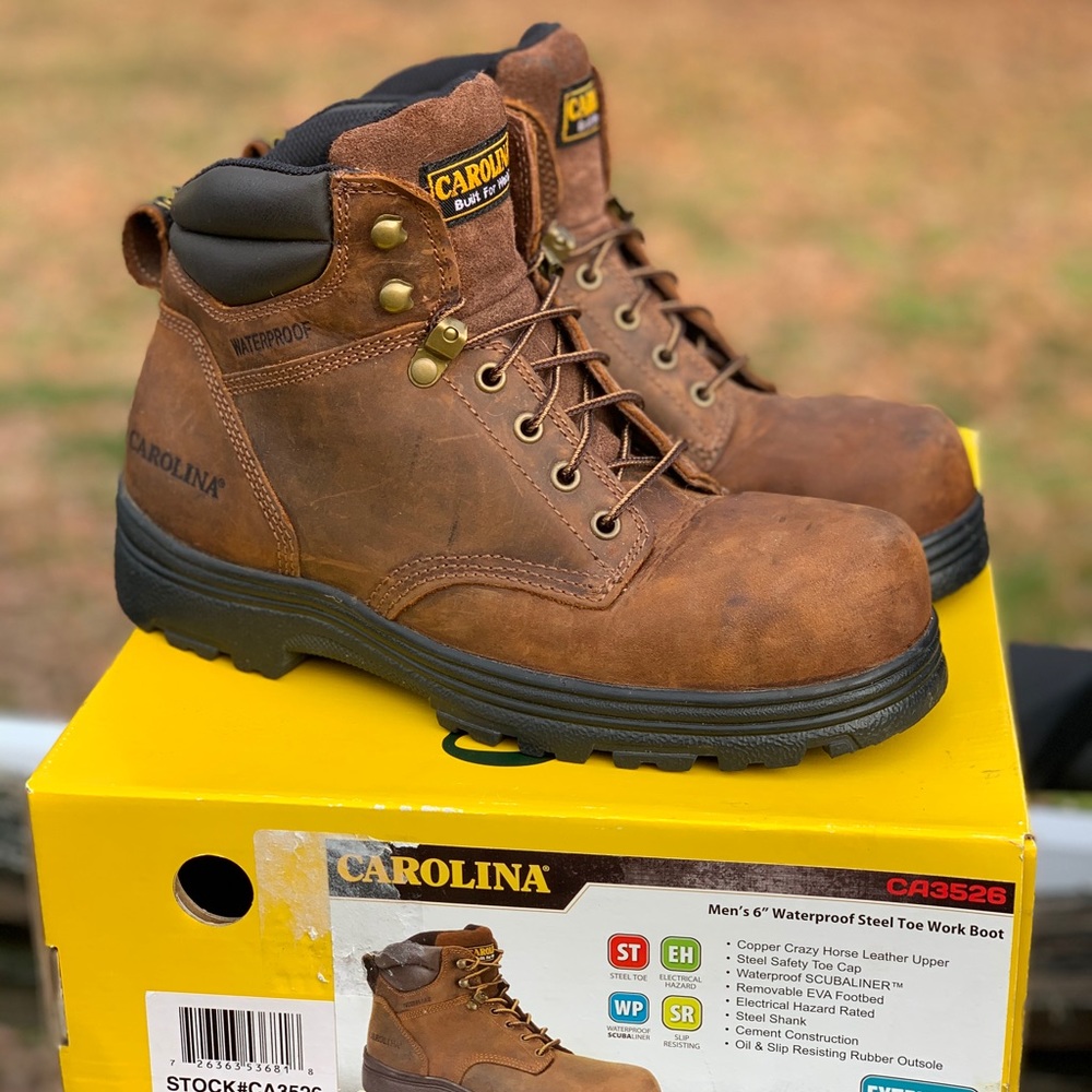 CAROLINA Waterproof Steel Toe Work Boot 9.5
